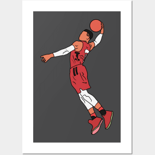 Russell Westbrook Rockets Dunk Posters and Art